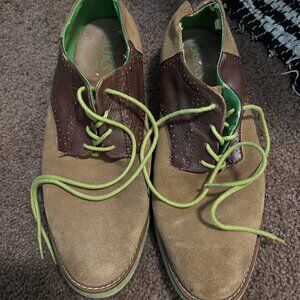 BUKS by Walk-Over Men’s‎ Saddle Oxford Shoes - Size 11 M - Brown Suede & Leather